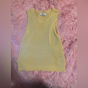 Yellow Sadie and Sage knit tank top! Size XS.
